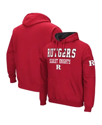 Men's Colosseum Scarlet Rutgers Knights Sunrise Pullover Hoodie