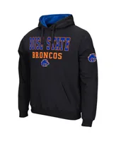 Men's Colosseum Black Boise State Broncos Sunrise Pullover Hoodie