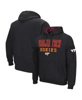 Men's Colosseum Black Virginia Tech Hokies Sunrise Pullover Hoodie