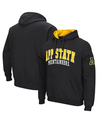 Men's Colosseum Black Appalachian State Mountaineers Double Arch Pullover Hoodie