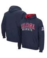 Men's Colosseum Navy Arizona Wildcats Double Arch Pullover Hoodie