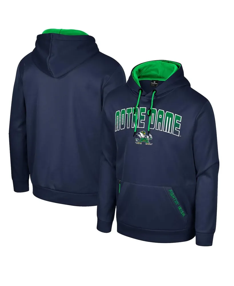 Men's Colosseum Navy Notre Dame Fighting Irish Reese Pullover Hoodie