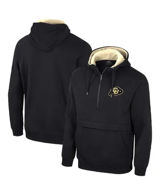 Men's Colosseum Black Colorado Buffaloes Half-Zip Hoodie