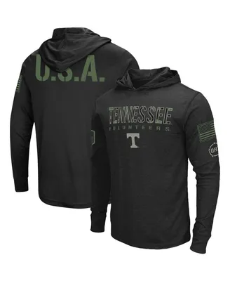 Men's Colosseum Black Tennessee Volunteers Big and Tall Oht Military-Inspired Appreciation Tango Long Sleeve Hoodie T-shirt