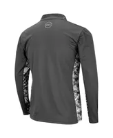 Men's Colosseum Charcoal Virginia Cavaliers Oht Military-Inspired Appreciation Rival Digi Camo Quarter-Zip Jacket