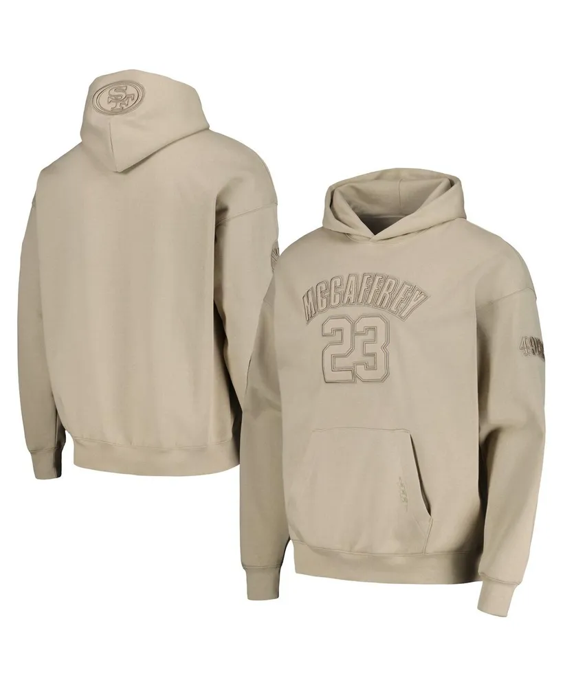 Men's Pro Standard Christian McCaffrey Tan San Francisco 49ers Player Name and Number Pullover Hoodie