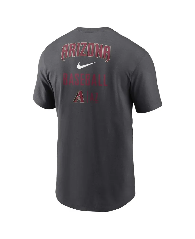 Men's Nike Charcoal Arizona Diamondbacks Logo Sketch Bar T-shirt