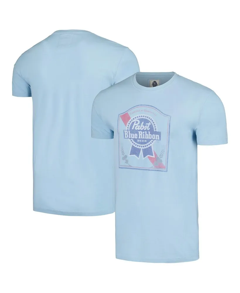 Men's American Needle Blue Distressed Pabst Ribbon Vintage-Like Fade T-shirt