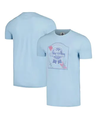Men's American Needle Blue Distressed Pabst Ribbon Vintage-Like Fade T-shirt