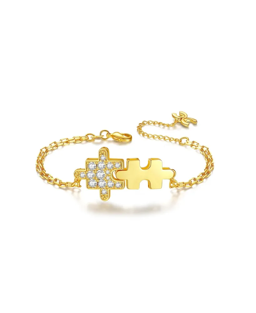 14K Mini Puzzle Bracelet | Womens 14K Gold Bracelet | Alice Pierre