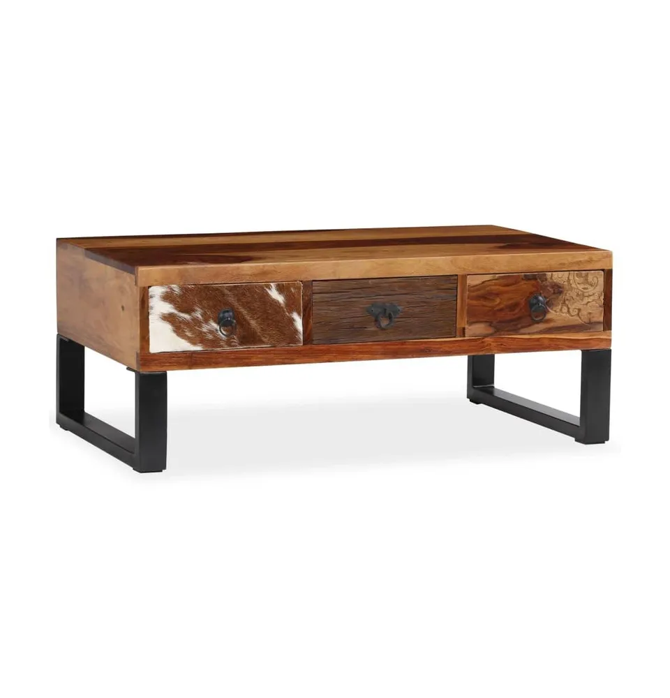 Coffee Table Solid Sheesham Wood 35.4"x19.7"x13.8"