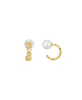 Teardrop Zirconia Hoop Earrings