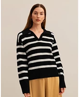 Lilysilk Women's The Gilly Stripe Sweater for Women