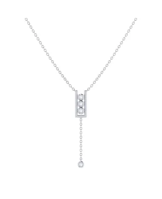 LuvMyJewelry Traffic Light Design Bolo Adjustable Silver Diamond Lariat Necklace