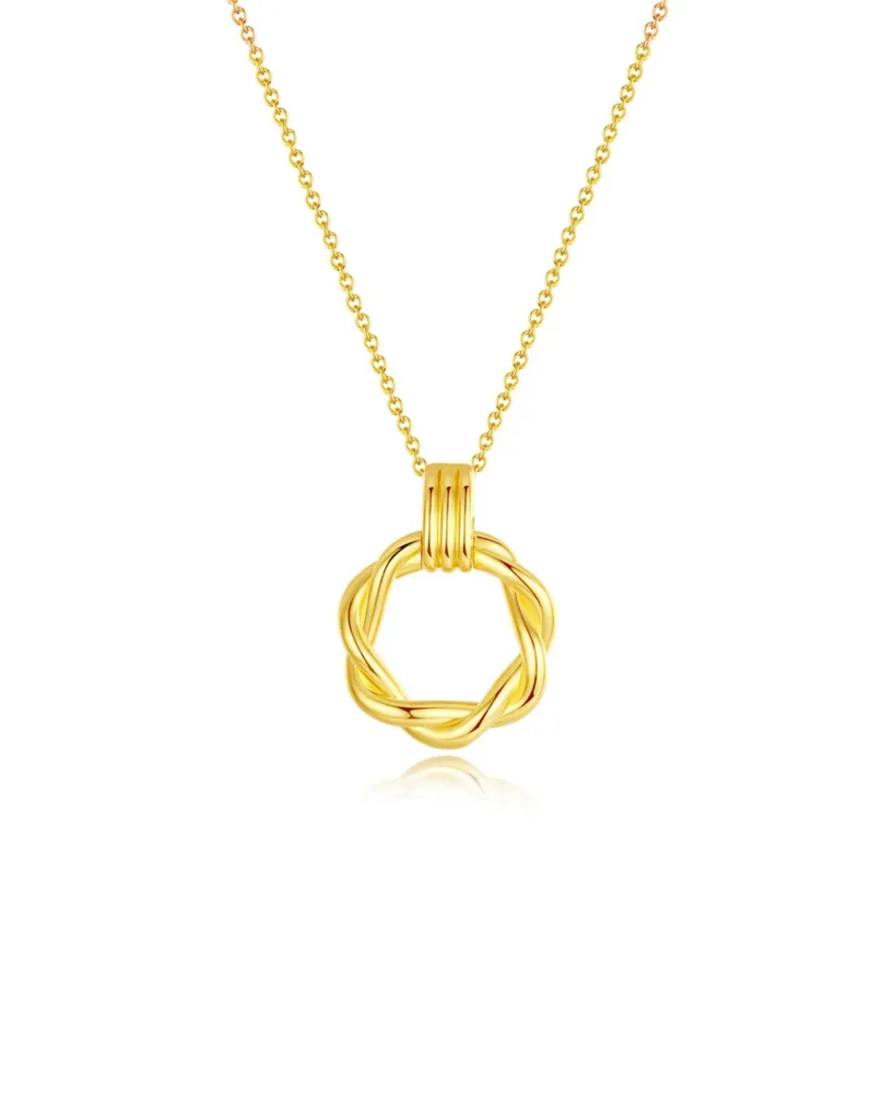 Elea Twisted Hoop Pendant Necklace