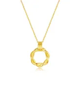 Elea Twisted Hoop Pendant Necklace