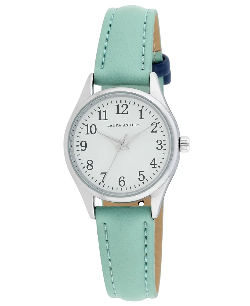 Laura Ashley Women's Quartz Aqua Faux Leather Watch 30mm