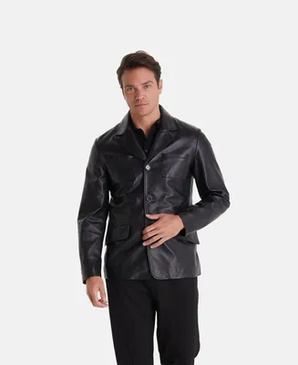 Men's Genuine Leather Jacket Black