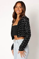 Petal and Pup Women's Monica All Over Pearl Crop Jacket