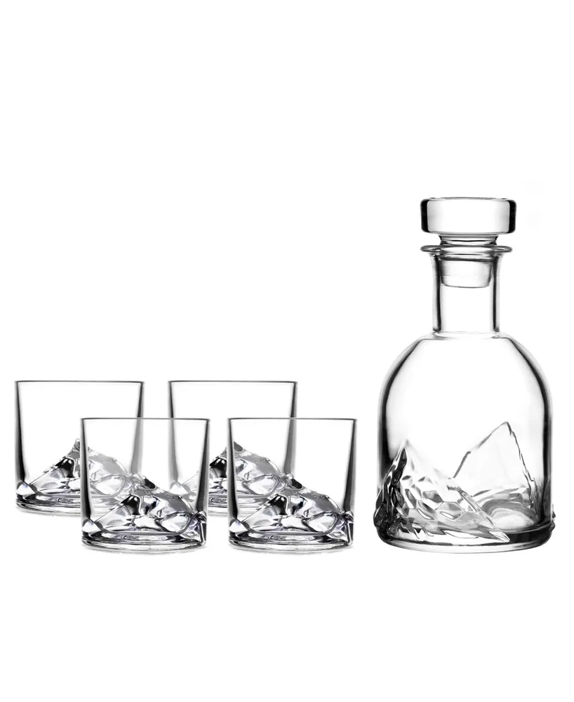 Mountain Crystal Decanter and Tumbler Set