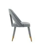 Manhattan Comfort Neda 2-Piece Velvet Upholstered Dining Chair Set