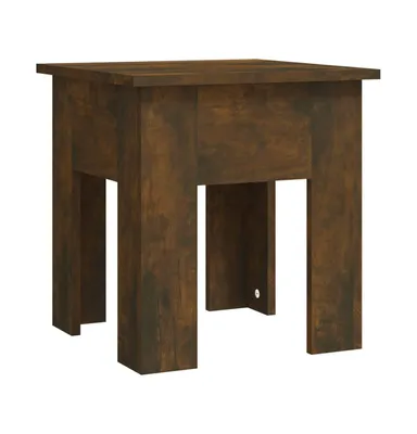 Coffee Table Smoked Oak 15.7"x15.7"x16.5" Engineered Wood