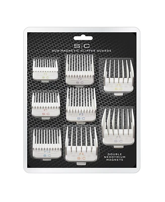 StyleCraft Professional Barber Hairstylist Dub Universal Double Magnetic Clipper Guards, 8 Piece Assorted Sizes