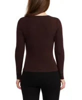Bebe Women's Cut Out Ruched Top
