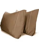 2pc Rayon From Bamboo Solid Performance Pillowcase Set Luxclub