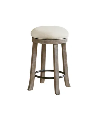 Ink+Ivy 19.25" Oaktown Wide Wood Swivel Counter Stool