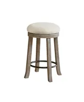 Ink+Ivy 19.25" Oaktown Wide Wood Swivel Counter Stool