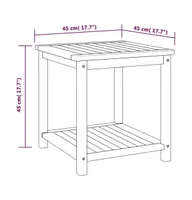 Side Table Solid Acacia Wood 17.7"x17.7"x17.7"