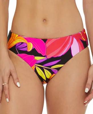 Trina Turk Women's Solar Floral Reversible Hipster Bikini Bottoms
