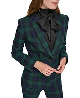 Tommy Hilfiger Women's Plaid Two-Button Blazer