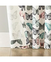 Marepesia Butterfly Print Room Darkening Rod Pocket Curtain Panel