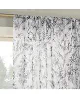 Ambree Vintage like Floral Sheer Rod Pocket Curtain Panel