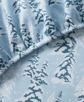 Bearpaw Winter Trees 100% Cotton Flannel 4-Pc. Sheet Set
