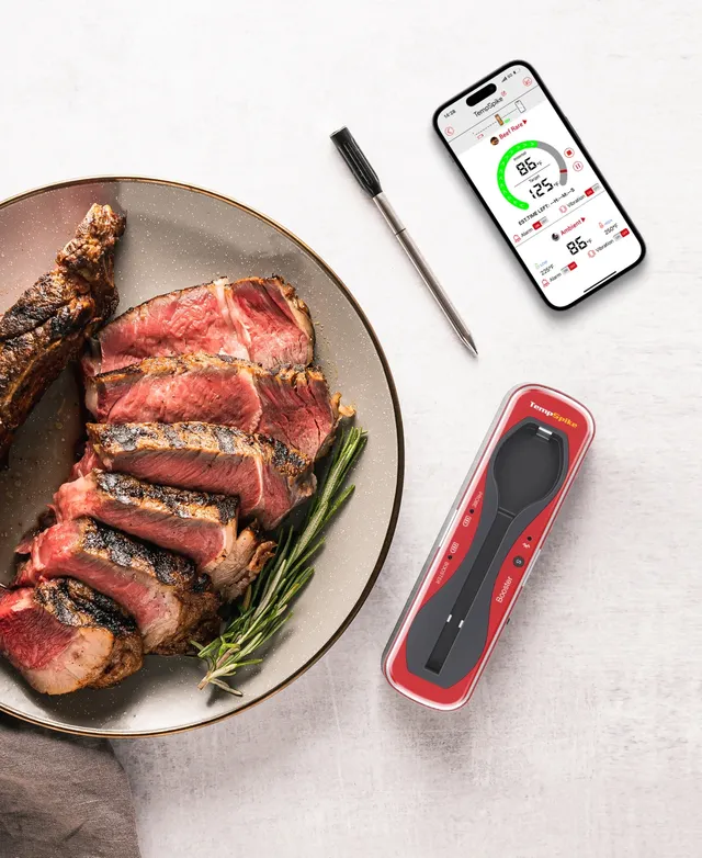 ThermoPro Twin TempSpike 500FT Truly Wireless Meat Thermometer with 2  Probes and Signal Booster Bluetooth Meat Thermometer iOS / Android  compatible