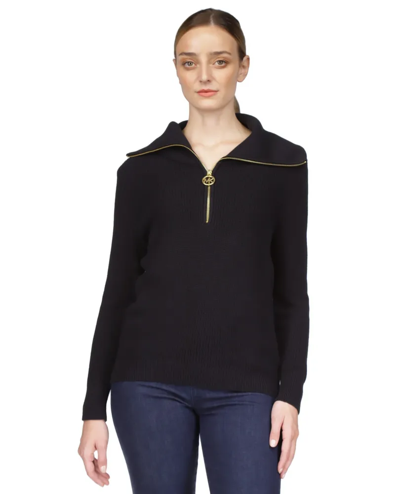 Michael Michael Kors Petite Half-Zip Sweater