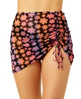 Salt + Cove Juniors' Adjustable Side-Cinch Mesh Swim Skirt, Created for Macy's