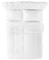 Eddie Bauer All Seasons 400 Thread Count Down Alternative Striped Luxury Oversized Duvet Insert, Queen