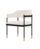 Manhattan Comfort Lia Boucle 24.8" Upholstered Dining Armchair