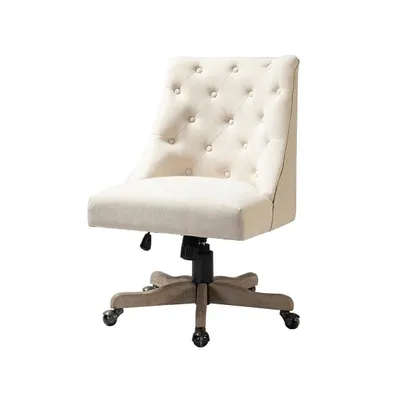 Modern Upholstered Tufted Armless Home Office Chair