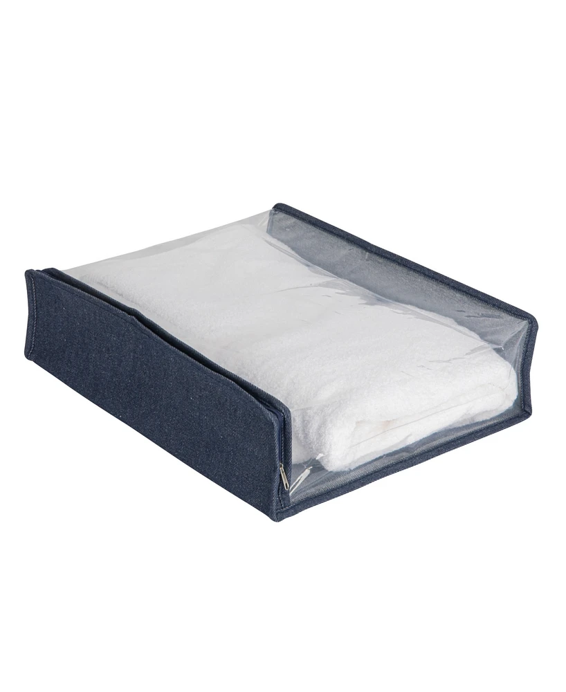 Household Essentials Under Bed Zippered Sweater Storage Bags with Clear Vision Panel, Set of 3
