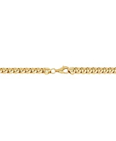 Italian Gold Polished Woven Link 17" Chain Necklace in 14k Gold