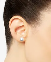 2-Pc. Set Cultured Freshwater Pearl (6-1/2 - 7mm) Collar Necklace & Matching Stud Earrings