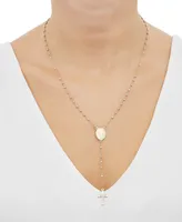 Polished Diamond Cut Rosary with Moonbeads in 14K Yellow, White and Rose Gold. - Tri