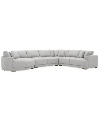 Vasher 166" 4-Pc. Fabric Sectional Sofa with Cuddler, Created for Macy's