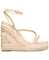 Things Ii Come Women's Dina Luxurious Asymmetrical Espadrille Wedge Sandals