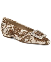 Sam Edelman Women's Janina Slip-On Embellished Buckle Flats